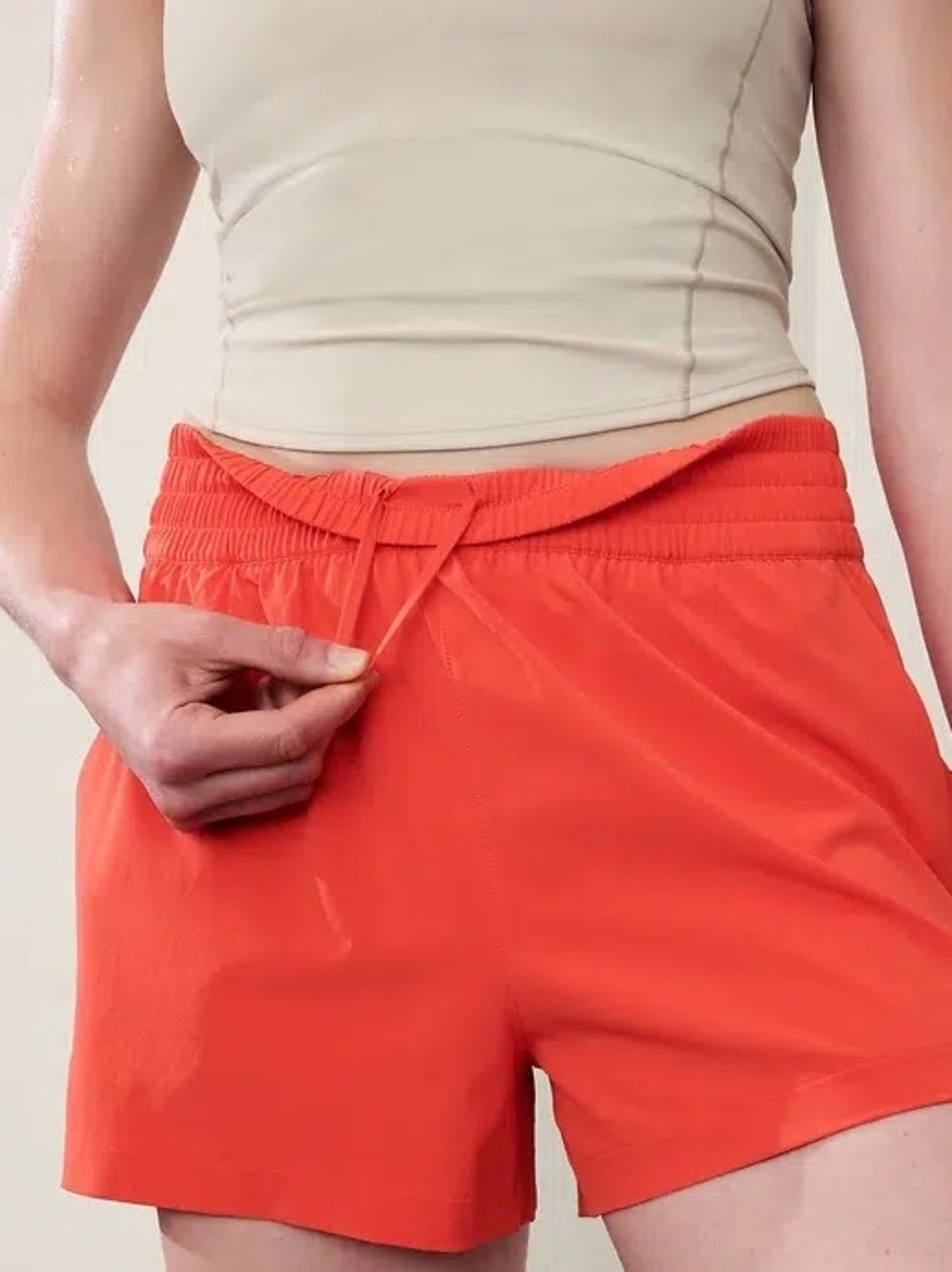 Athleta Coral Drawstring Athletic Shorts
